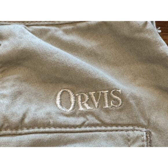 Size 8 Orvis Hunting Pants Double Knee Brushguard Khaki Chino Work - Picture 14 of 15